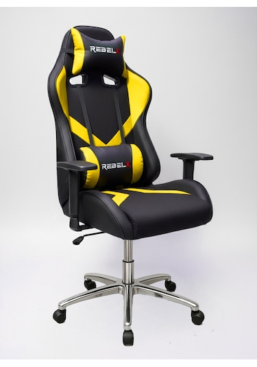 Oyuncu Koltuğu Basic Krom Ayak Sarı Renk