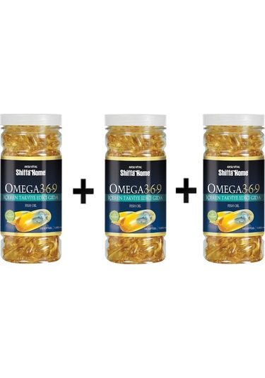 3 Adet Shiffa Home Omega 3-6-9 100 Softgel x 1000 MG
