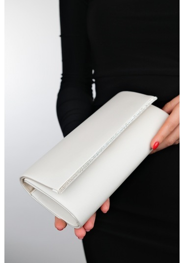 Marıa Sedef Saten Taşlı Kadın Abiye Çanta Sedef