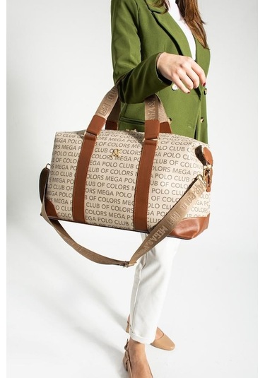 Seyehat Spor Çantası 36 Lt Kabin Boy Valiz 48 35 Cm El Valizi Vegan Deri Unisex 45 35 Cm Suni Deri Krem Krem