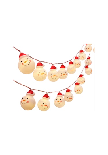 Ximistore9 Kralık Figürlü Led Noel Işık Zinciri, 1.5m 10 Işık, Pilli Kutusu Pil Yok , Ev Bahçe Dekorasyonu, Festivite Atmosferi