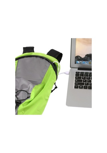 Createtech Kablosuz Usb Dönüş Sinyali, Şarj Edilebilir Led İşaretleyici, Sırt Çantası Bağlantısı Sarı