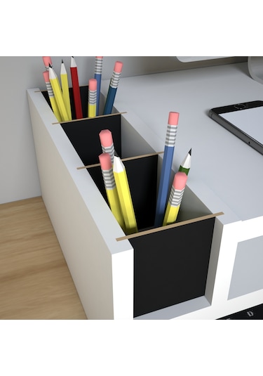 Emkawood Sally Monitör Yükseltici Laptop Standı Beyaz