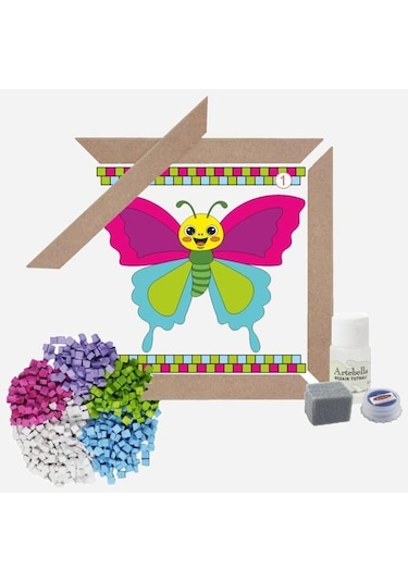 23 I Çocuk Ahşap Çerçeveli Seramik Mozaik Set 20x20 Cm