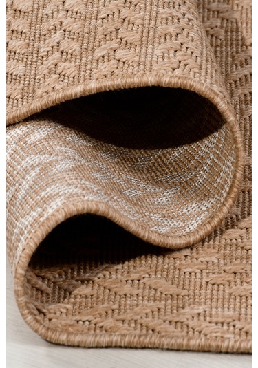 Sierra Halı Jüt Hasır Görünümlü Modern Kilim Ve Yolluk, İnce Bukle Dokuma Bej - Naturel