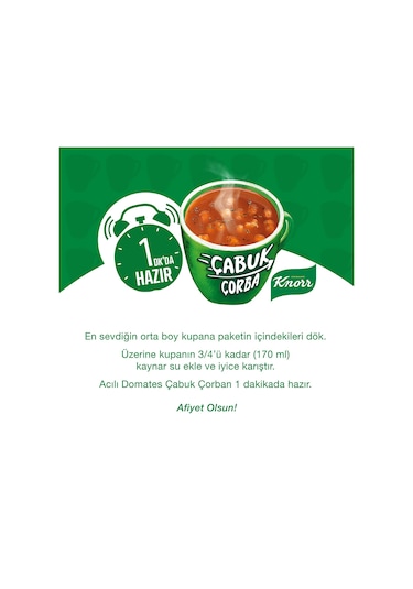 Knorr Çabuk Acılı Domates Çorbası 12 x 22 G