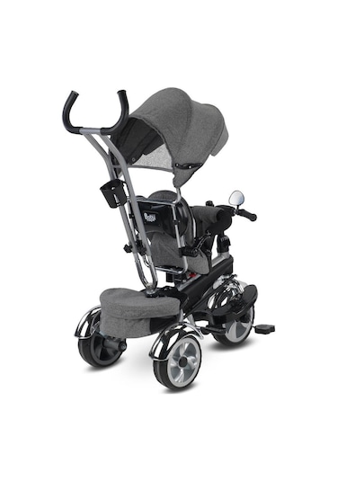 Babyhope Star Üç Teker Bisiklet Bh-9500 Ebeveyn Kontrollü Şişme E Kahverengi