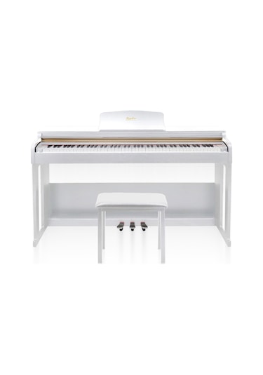 Jwin Sapphire Sdp-214 Çekiç Aksiyonlu 88 Tuşlu Dijital Piyano + Tabure - Beyaz