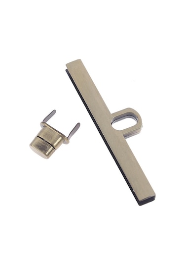 Koyu Kahverengi 1 Adet Vintage Çanta Metal Toka Dönüş Kilitleri Büküm Düğmesi Diy Çanta Aksesuarları