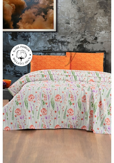 Vionel Home Bahar 8 Farklı Desenli Pamuklu Çift Kişilik Baskılı Pike Diğer