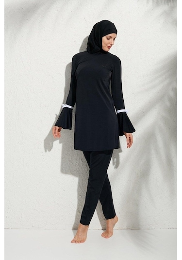 Pierre Cardin 191934 Uzunkollu Kolu Volanlı Tesettür Mayo