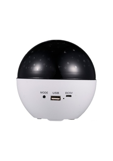 Xkl-q3 Usb Şarjlı 2 Si 1 Arada Bluetooth Müzikli Yıldız Projeksiyon Lambası Beyaz, Dahili Pil