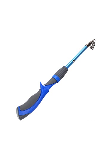 Yuntech01 Karanlık Mavisi İce Fishing Kamışı 1.4m - Ergonomik Antenli, Kaymazsız Köpük Tutamaklı, Karbon Fiber + Alaşım, Paslanmaz Çelik Seramik Rehber Halkaları