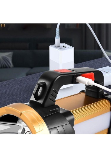 Watton Wt-615 6 Mod Şarjlı El Feneri Projektör Tipi Siyah