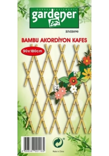 Gardener Bmb04 Bambu Sarmaşık Askısı Akordeon Kafes 45Cm X 180Cm
