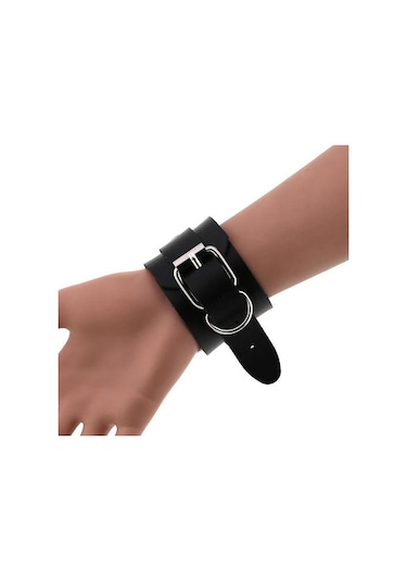 El Yapımı Gotik Punk Deri Bilezikler, Kadınlar Ve Amp Amp Erkekler Metal O-yuvarlak Bileklik Gümüş Turuncu Altın - Gümüş