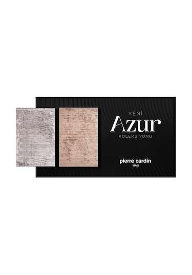 Pierre Cardin Azur Uz02e Gri Mavi Pamuk Akrilik Yumuşak Dokulu Modern Kilim Halı