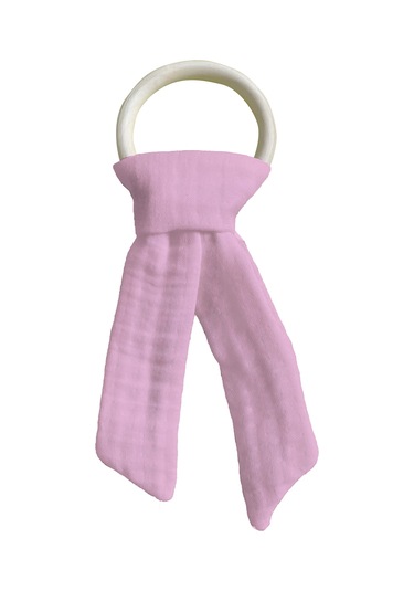 Pamuk Muslin Bebek Diş Kaşıyıcı Yıkanabilir Ahşap G.k Gülkurusu