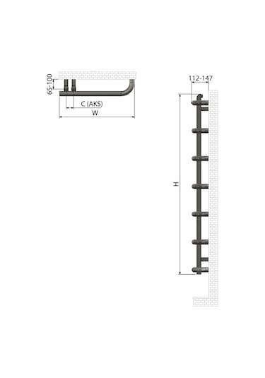 1200x500 Porto Parlak Paslanmaz Çelik Havlupan