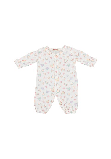 Beberotti Baskılı Organik Bebek Tulumu 259 Krem