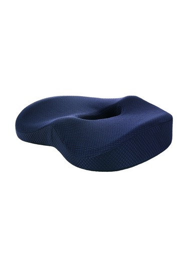 Padalink Koltuk Yastığı Ofis Kullanıma Uygun Bel Ve Kalça Koruyucu Hafıza Pamuklu Yavaş Geri Yayılımlı Mavi 42x33x8 Cm