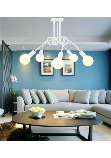 Tenfowee Endüstriyel Tarzda 3'lü Demir Avize, Modern Dekorasyon İçin İdeal, Oturma Odası, Yemek Odası Ve Yatak Odası İçin Şık Seçenek. Siyah