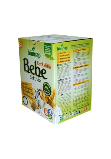 Hünnap Keçi Sütlü 6+ Ay Bebe Bisküvisi 400 G