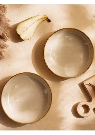 Sl Home Leggero Çorba Tabağı Seti 2 Adet, 750 Ml, Çap 19 Cm 200580839 Bej