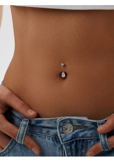 Marıola 925 Gümüş Göbek Piercingі 165876059 Gri