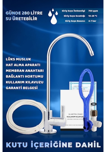 AquaFlo 13 Aşamalı Çelik Tanklı Su Arıtma Cihazı Sdnp13-m-s