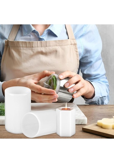 Gildedwill Silikon Mum Kalıbı, Mum Yapımı İçin Sütun Mum Kalıbı, Kendin Yap Mum Yapımı Kalıbı