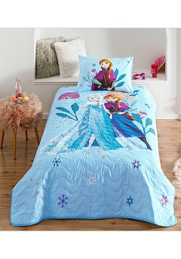 Zorlu Lisanslı Yatak Örtüsü Seti Frozen Flower Power Tek Kişilik