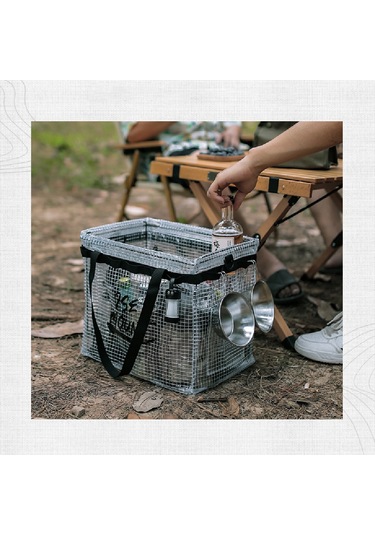 Ruicoo "katlanabilir Şeffaf Outdoor Depolama Çantası - 28l Geniş Kapasiteli Kamp & Piknik Eşya Organizer" Çok Renkli