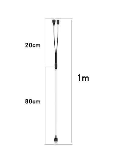 Sones Delupe / Yawpet Köpek Evcil Hayvan Eğitim Cihazı İçin Manyetik Şarj Kablosu, Uzunluk: 1m