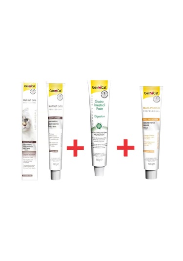 Gimcat Malt Soft Extra 100 G + Multivitamin 100 G + Gastro Paste 50 G