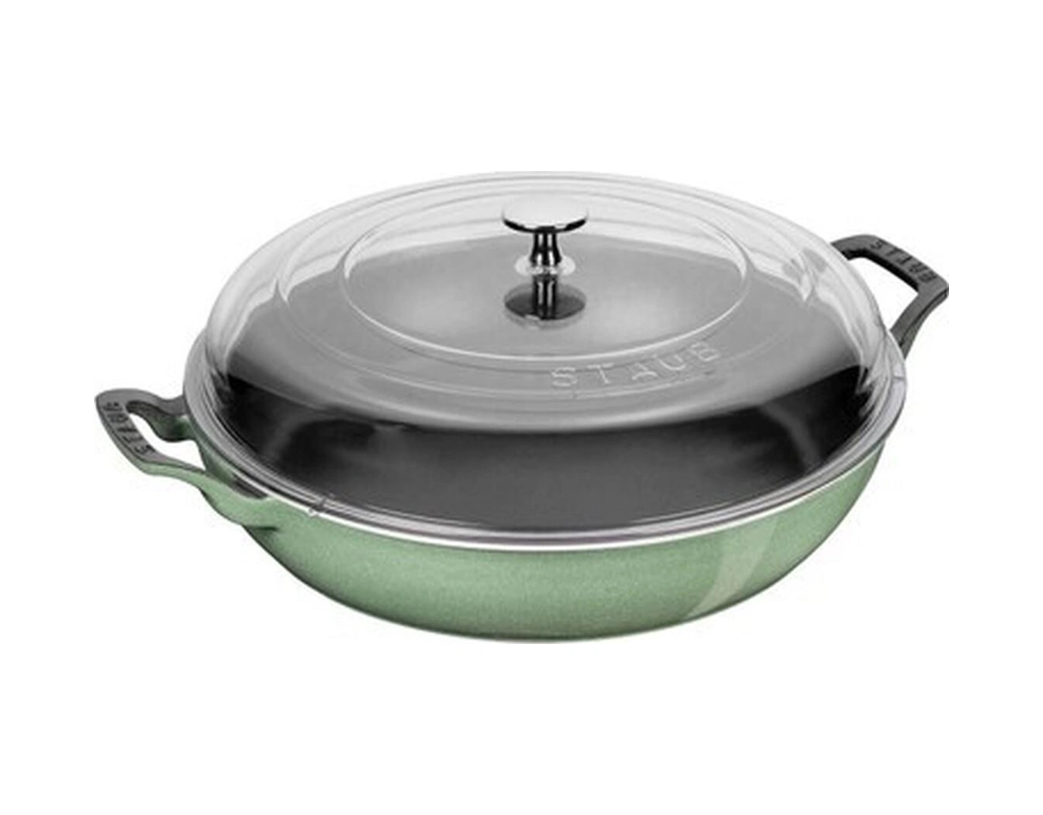 Staub Döküm Demir 30 Cm Sote Tenceresi Cam Kapaklı Adaçayı Bakır - Siyah