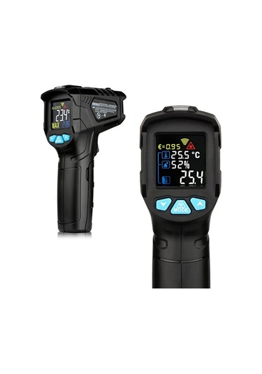 Jzcat Endüstriyel Dijital Kızılötesi Termometre - Siyah