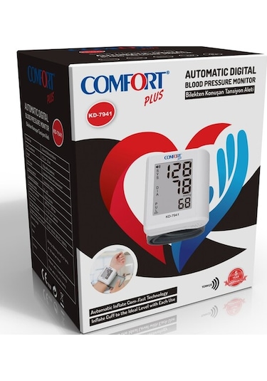 Comfort Plus KD-7941 Bilekten Ölçer Türkçe Konuşan Tansiyon Aleti