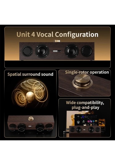 Willowhaven Lenovo C02 Kablosuz Usb Hoparlör Bass Boost Retro Tasarım Çoklu Cihaz Uyumlu