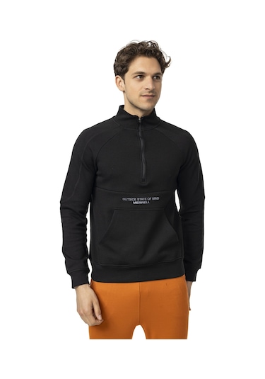 Merrell Merrell Erkek Günlük Giyim Sweatshirt Stefan Siyah Siyah