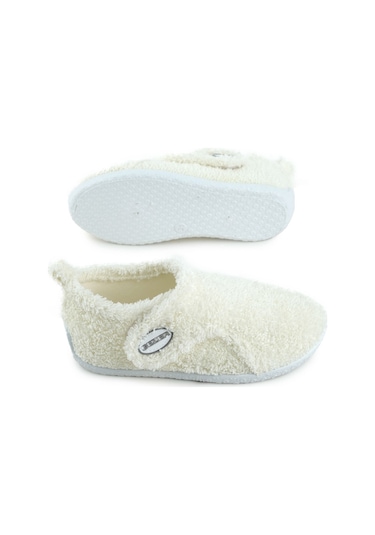 Gezer Kışlık Kız Çocuk Peluşlu Rahat Taban Cırt Cırtlı Ayarlanabilir Ev Okul Kreş Panduf Ayakkabı Ga2kfm.03422.01.018.0a Beyaz