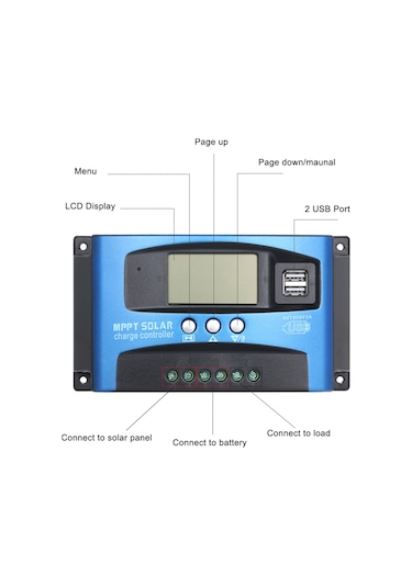 Tenfowee 12v/24v Otomatik Uyumlu 100a Mppt Güneş Kontrolörü - Yüksek Verimli Akü Şarj Cihazı