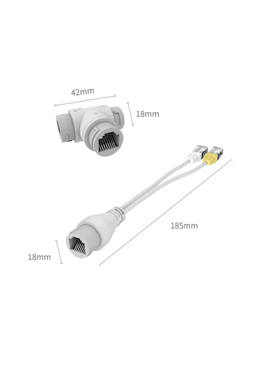 Q-port Q-splpoe1 Poe Splıtter 2-in-1 Ag Konnektoru+ 3 Yollu Rj45