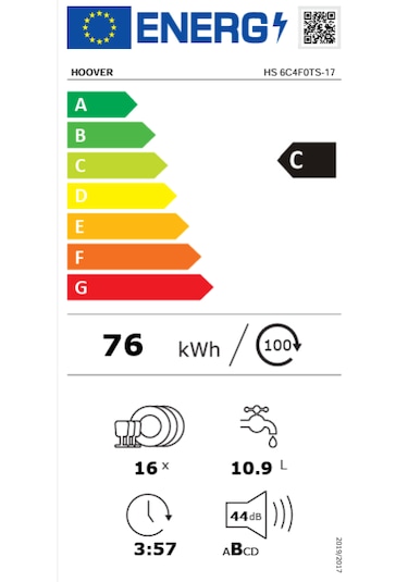 Hoover HS 6C4F0TS Wİ-Fİ 8 Programlı 16 Kişilik Bulaşık Makinesi