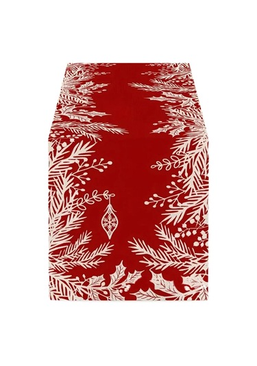 Suntek Dikdörtgen Masa Örtüsü Festival Mevsimlik Kış Yapraklar