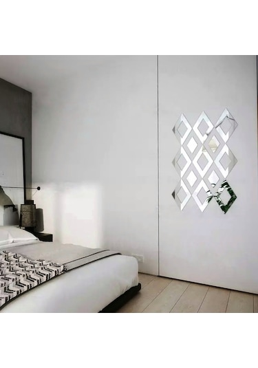 Geometrik Şekilli Dekoratif Ayna Şeffaf