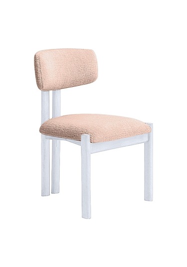 Espoo İskandinav Ahşap Bohem Sandalye Beyaz - Krem