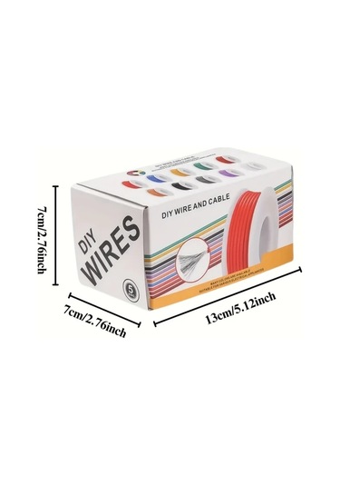 Meridiangoods 16-24awg 5 Renkli 25m Kalaylı Bakır Silikon Kablo Dıy Elektrik Projeleri Diğer