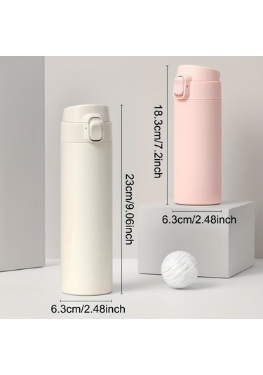 Besthome1 Termos, Paslanmaz Çelik Yalıtımlı Su Şişeleri, Seyahat Termosları, Sıcak Ve Soğuk İçecekler İçin Kırmızı Pembe