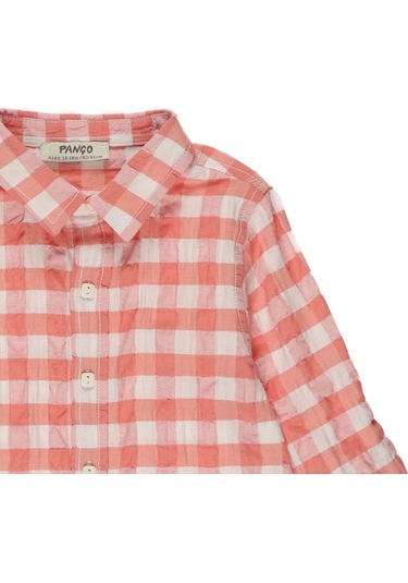 Panço Erkek Çocuk Ekose Desenli Gömlek Somon 2311Bb06005-1915 001
